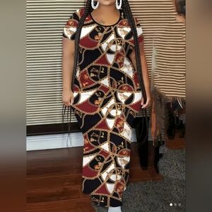 Chic Geometric Maxi Dress
